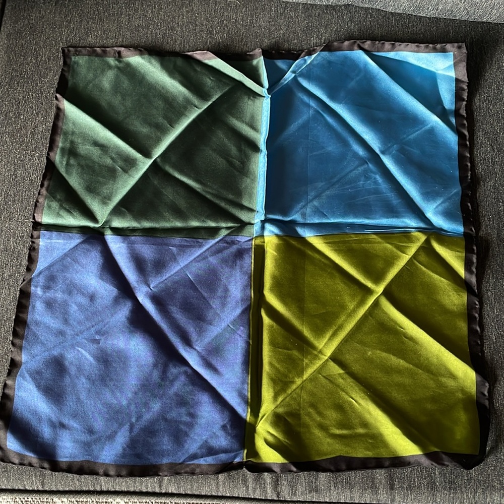 DUMONT pure silk vintage pocket square silk scarf